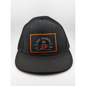 Die Hards Anaheim Ducks Cap Hat Mens Black 2010 Tilted Kilt Snapback Embroidered
